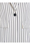 Women Striped Lapel Long Sleeve Blazer - 4