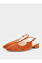 Tan Suede Block Heel Slingbacks Shoes - 2