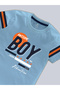 Boys Blue Graphic Print Cotton T-Shirt - 3