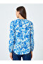 Floral Printed Tie-Up Neck Puff Sleeve Top - 5