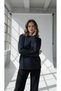Women's Knitwear Soft Oversized Crew Neck Ribbed Hair Braid Detailed Homy Sweater