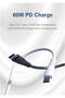 CL-193C Type-C to Type-C Charging Cable 60W, 2m, Black - 2