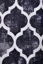 Digital Oval Fringed Carpet Modern Designed Black Color Erasable 120X150 - 3