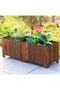 Vintage Wooden Flower Pot Rectangular Raised Garden Bed Planter Box (Small) - 4