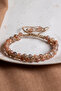 Certified Sunstone Natural Stone Double Row Macrame Bracelet Odt027 - 5