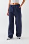 Oversized Unisex Sweatpants Marine – 3 Thread Fleece-Lined Fleece, Wide Legs, Modern Comfortable Cut with Pockets