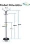 Metal Standing Coat Rack, Modern Space-Saving Coat Tree with Hooks - 5