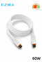 كابل USB C إلى USB C بقوة 60 وات، كابل شحن سريع لأجهزة الكمبيوتر المحمول والهواتف والأجهزة اللوحية