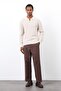 Stone Zippered Men's Knitwear Sweater - 2