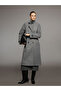 Vision Gray Jacket Collar Oversized Women's Cashmere Coat