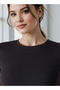 Crew Neck T-shirt with Cap Sleeves - 4
