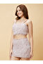 Chain Strap Fringe Crop Top and Bodycon Skirt Co-Ords - 3