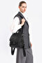 Barcelona Multi-Pocket Cover Detailed Casual Medium Size Women's Backpack Black - 8