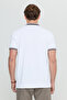 Men's White 100% Cotton Slim Fit Slim Fit Polo Neck T-Shirt - 5