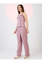 Sweetheart Neck Double Breasted Workwear Jumpsuit - 2