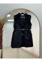 Finetta Metal Buttoned Fur Vest-En2209 Black - 2
