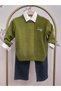 Boy's Lucy Knitwear Sweater Shirt Jeans Pants 3-Piece Set - 2