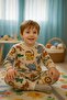 3-7 Years Old Boys' 100% Cotton Animal Pattern Two-Piece Comfortable Set – Casual & Home Wear