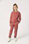 Basic Pocketed Girls-Boys Transitional Piece Children's Tracksuit Set M00776 Dried Rose - 2