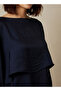 Regular Fit Layered Top with Boat Neck - 4