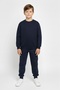 Basic Pocketed Girls-Boys Transitional Children's Tracksuit Set M00776 Dark Blue - 4