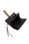 Minimalist Zippered Wallet Black Tan Detailed Wallet - 4