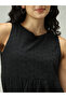 Black Schiffli Tiered Mini Dress - 2