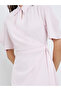Light Pink Midi Wrap Dress - 4