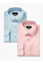 Set of 2 - Men Slim Fit Collared Long Sleeves Shirt