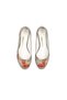 New Year Themed Printed Colorful Women's Ballerinas - 2