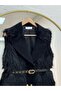 Finetta Metal Buttoned Fur Vest-En2209 Black - 3