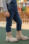 Beige Fleece-Lined Non-Slip Girls' Boots Aleda F - 3