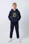 3 İplik Ş Fleece-Lined Boys' Tracksuit Set with Kangaroo Pocket and Intelligence Cube Print Detail - 2