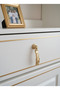 Sallantılı Matte Gold Button Wardrobe, Cabinet, Drawer Handle - 3