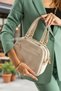 Women's 4-Compartment Adjustable Crossbody Soft Leather Shoulder and Hand Bag (25X21 cm) - 3