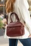 Women's 4-Compartment Adjustable Crossbody Soft Leather Shoulder and Hand Bag (25X21 cm) - 5