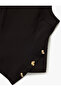 Asymmetrical Cut Accessory Detailed Crew Neck Sleeveless Blouse - 5