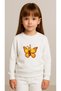 Children's Team Sweatshirt Golden Butterfly Printed Girls Boys Crew Neck3 4-5-6-7-8-9-10-11-12Years