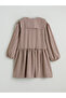 Quality Pieces from Çelebi Store Bebe Roba Collar Checked Embroidered Girl's Dress - 3
