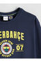 Crew Neck Fenerbahçe Printed Boys' Pajama Set - 3