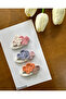 Hair Clip Special Floral Design Handmade 3-Piece Snap Clip Set