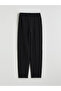 Black slim fit women's pleated pants from plus-store - 5