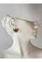 Vip Steel Zircon Stone Sun Model Gold Earrings