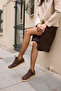 Solia Women's Brown Genuine Leather Suede Lace-Up Sneaker - 3