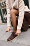 Solia Women's Brown Genuine Leather Suede Lace-Up Sneaker - 8