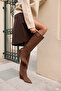 Mella Women's Brown Suede Wedge Heel Boots - 3
