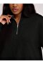 Women's Stand Collar Half Zipper Sweatshirt - 3