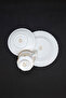 Antoinette Bone China Porcelain Double Coffee Cup and Saucers 3 Pieces 120 ml - 6