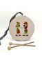 Karagöz Hacivat Printed, Real Leather, Toy Children's Drum (1-5 Years) (Blue) - 2