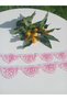 Pink Needlepoint Handcrafted Towel Edge 2 Pieces - 2